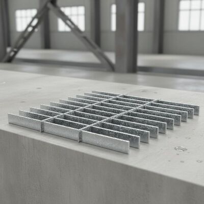 Heavy Duty Hot Dip Galvanized Steel Bar Grating with Serrated Surface for Industrial Platforms